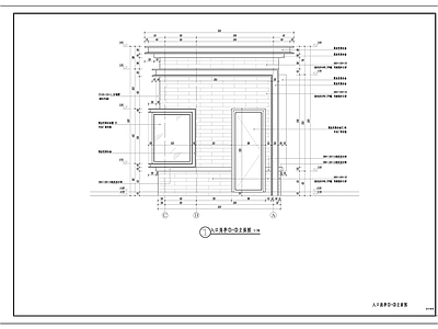 现代简约居住区大门岗亭 施工图