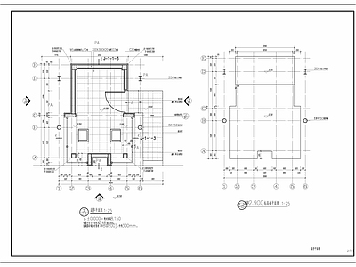 现代简约居住区门口岗亭 施工图