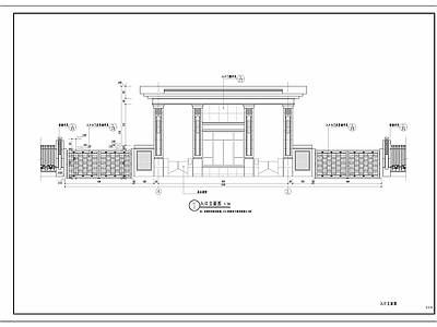 现代简约居住区入口节点 施工图 通用节点