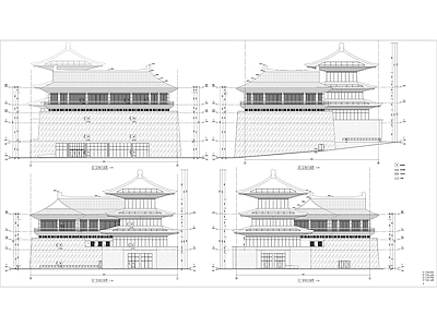 中式文化馆建筑 施工图