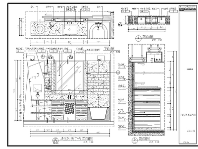 高档酒店卫生间详图 施工图 家具节点