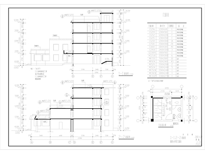 现代简约五层养老院建筑 施工图 疗养院