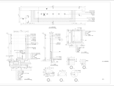 新中式水景墙 施工图