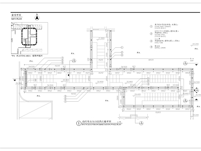 自行车出入口及挡土墙细部详图 施工图 建筑通用节点