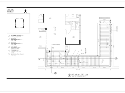 自行车库入口过道细部 施工图 建筑通用节点