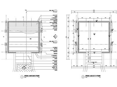 后现代坡屋面景观亭廊架 施工图