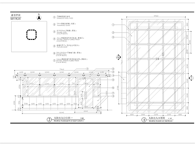 人防出入口夹胶玻璃节点 施工图 建筑通用节点