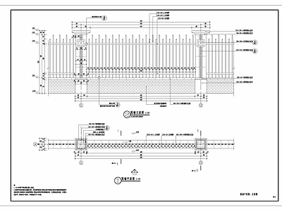 小区围墙节点 施工图
