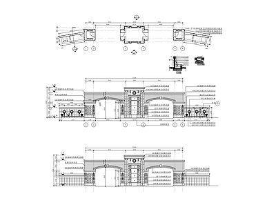 小区入口门头节点 施工图
