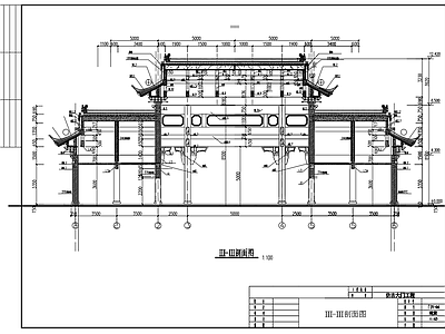 仿古大门建筑图 施工图