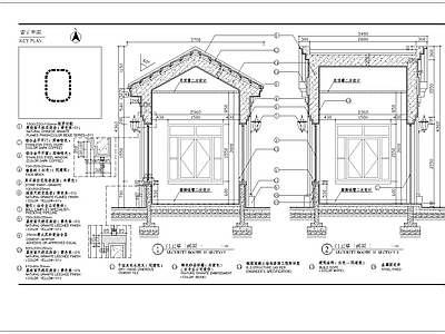小区门卫亭细部 施工图 建筑通用节点