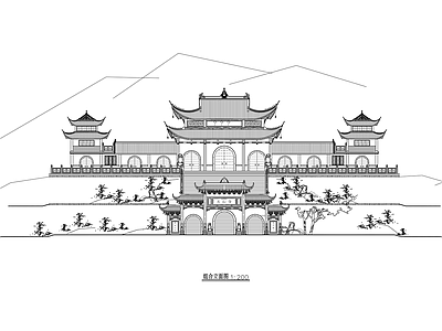 明清风格山门殿 施工图