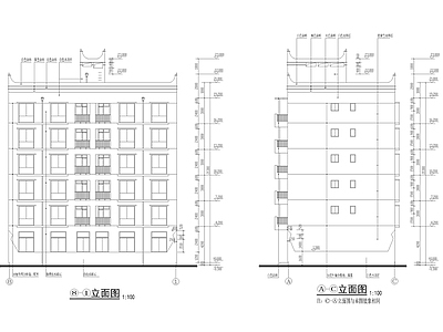 丹巴县六层框架商住宅建筑 施工图