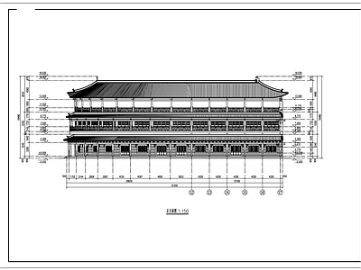 古建筑多功能综合服务楼建筑 施工图