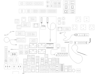 开关插座插排电源开关 图库