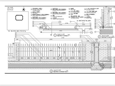 电动门细部 施工图 通用节点