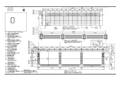 自行车棚架细部 施工图 建筑通用节点