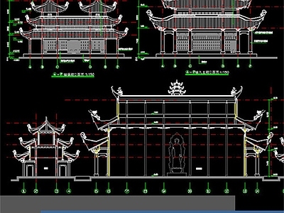 寺庙建筑 施工图