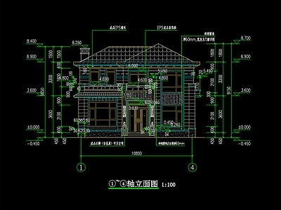 新中式别墅建筑 施工图