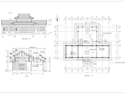 仿古戏楼建筑 施工图