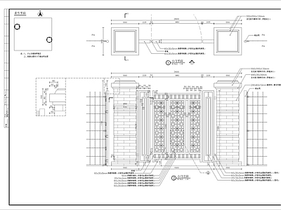 居住区小门细部 施工图 通用节点