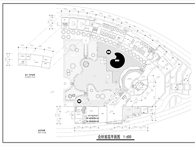 高山流水会所建筑 施工图 娱乐会所