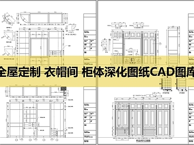 全屋定制衣帽间实木柜体深化 图库