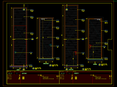 酒店房间门表大样图 施工图 通用节点