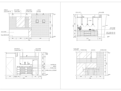 40套家装餐厅立面图集 施工图