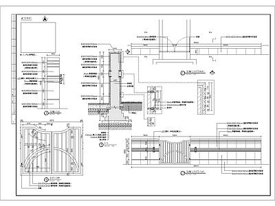 院墙与小门细部 施工图 通用节点