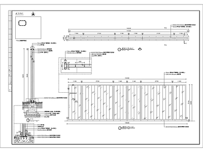 玻璃屏风细部 施工图 家具节点