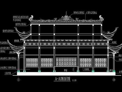 中式古建梁平县鸣钟寺大雄宝殿全套 施工图