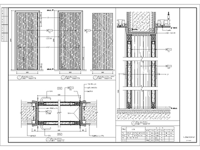 双扇联通门安装节点 施工图 通用节点