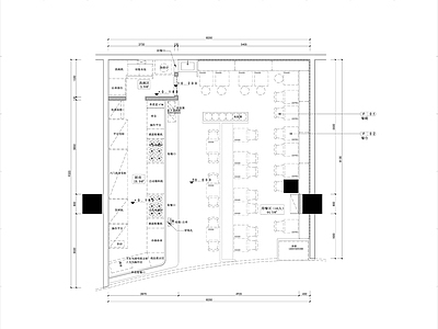 小吃店室内 施工图