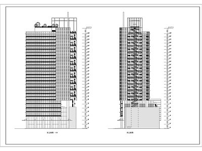 酒店办公楼建筑 施工图