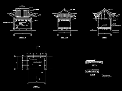 江南古建水榭 施工图