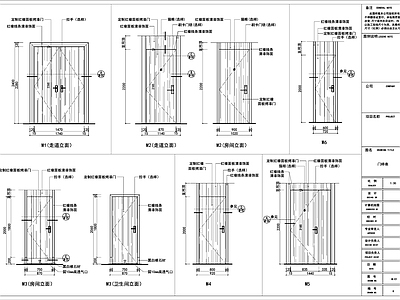 室内门详图 施工图 通用节点