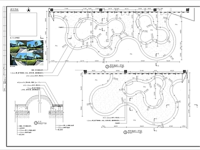 特色地形绿篱组团细部 施工图