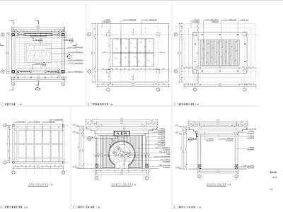 景观亭详图 施工图