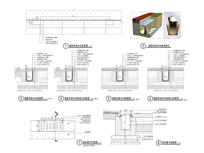 成品线型排水沟做法详图 施工图