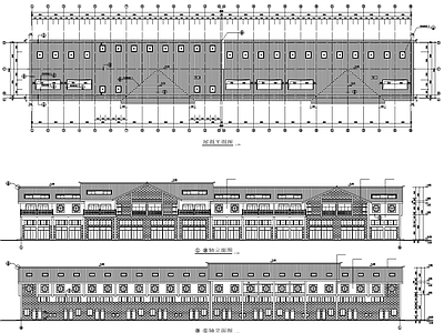 二层仿古商业街建筑 施工图