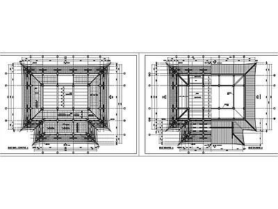 藏经楼重檐歇山顶古建筑 施工图