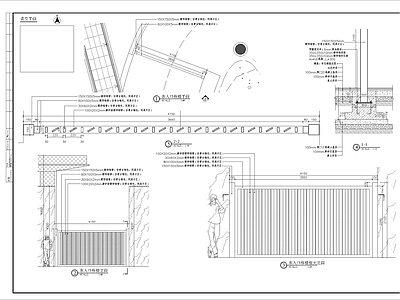 格栅及消防门细部 施工图 通用节点