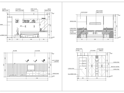 卧室立面装修详图 施工图