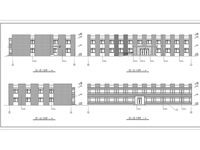 社区服务中心养老院建筑 施工图 疗养院