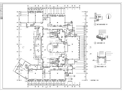 四层图书馆建筑 施工图