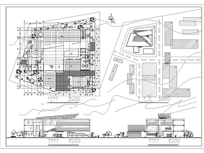 三层图书馆建筑 施工图