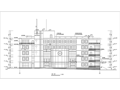 五层图书馆建筑 施工图