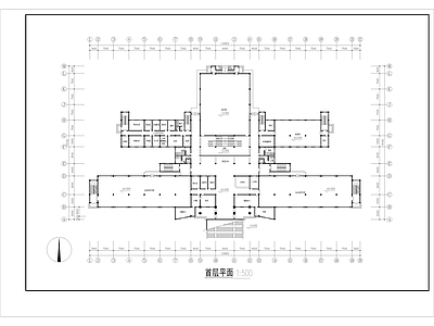 六层大学图书馆建筑 施工图