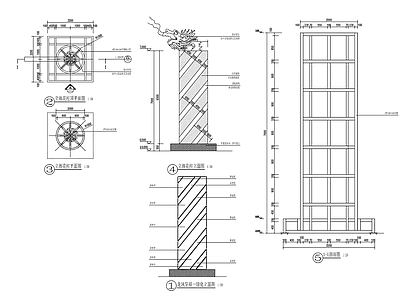 立体花柱绿化 施工图 建筑通用节点